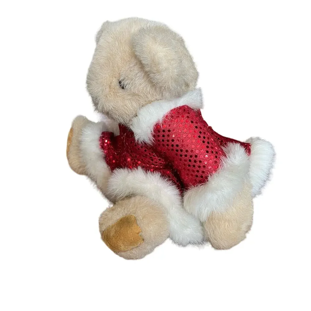 Vermont Teddy Bear Christmas Xmas Holiday Bear Mrs. Claus Red White